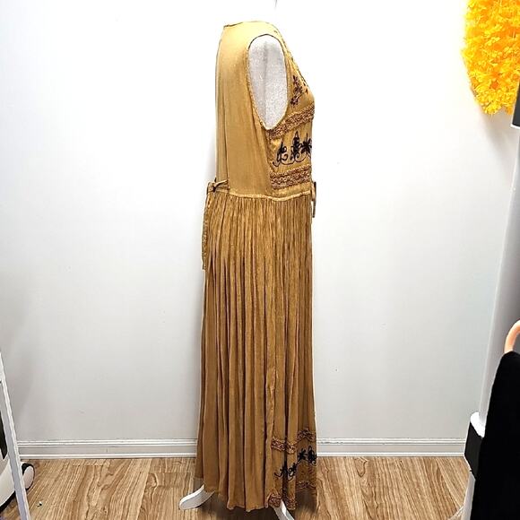 Select Chic Embroidered Boho Cottagecore Sleeveless Maxi Dress Sz XL - READ - Picture 6 of 10